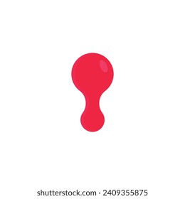 Blood logo with dripping effect with blank background