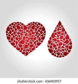 blood logo, icon and symbol vector illustration