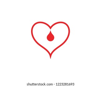 Blood logo template vector icon illustration design