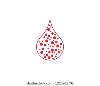 Blood logo template vector icon illustration design