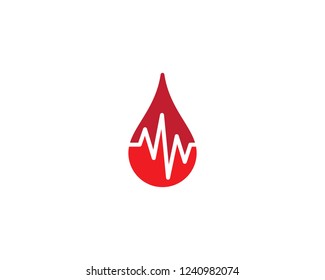 Blood logo template vector icon illustration