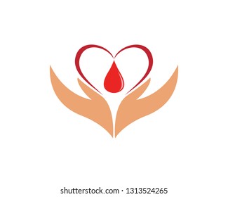 Blood logo template vector icon illustration design