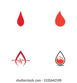 Blood logo template vector icon illustration design
