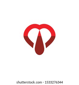 Blood logo template vector icon illustration design