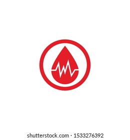 Blood logo template vector icon illustration design