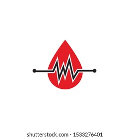 Blood logo template vector icon illustration design