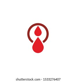 Blood logo template vector icon illustration design