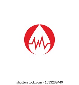 Blood logo template vector icon illustration design