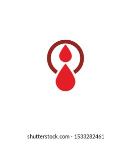 Blood logo template vector icon illustration design
