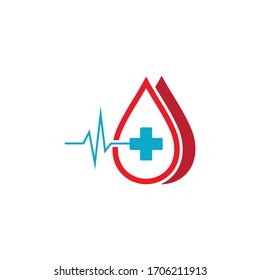 Vektorillustration-Symboldesign der Vorlage für das Blutlogo