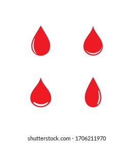 Diseño de ilustración de icono vectorial de la plantilla de logotipo de sangre