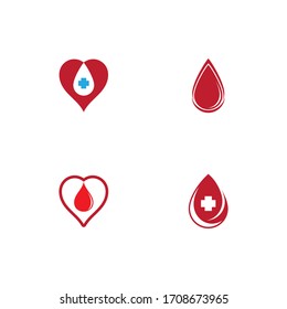 Blood logo template vector icon illustration design