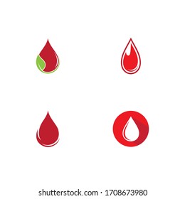 Blood logo template vector icon illustration design