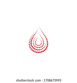 Diseño de ilustración de icono vectorial de la plantilla de logotipo de sangre