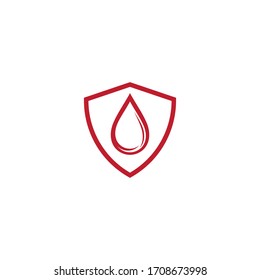 Vektorillustration-Symboldesign der Vorlage für das Blutlogo