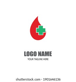 Vorlage für das Blutlogo, Vektorsymbol, Vektorgrafik-Design