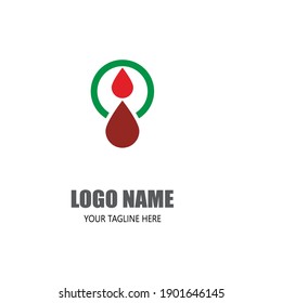 Diseño de ilustración de icono vectorial de la plantilla de logotipo sanguíneo
