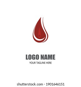 Diseño de ilustración de icono vectorial de la plantilla de logotipo sanguíneo