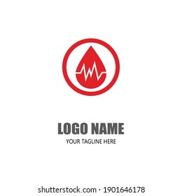 Vorlage für das Blutlogo, Vektorsymbol, Vektorgrafik-Design
