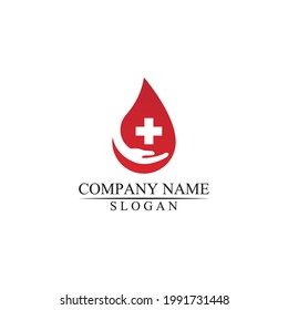 Blood logo template vector icon illustration design