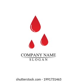 Vorlage für das Blutlogo, Vektorsymbol, Vektorgrafik-Design