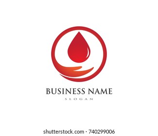 Icono vectorial del logotipo sanguíneo
