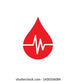 Blood logo vector icon illustration design 