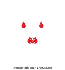 Diseño de imágenes de iconos vectoriales de logotipo sanguíneo 