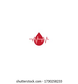 Diseño de imágenes de iconos vectoriales de logotipo sanguíneo 