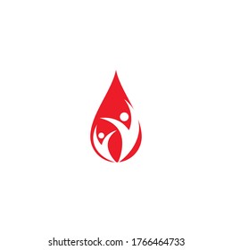 Diseño del icono del vector del logotipo sanguíneo