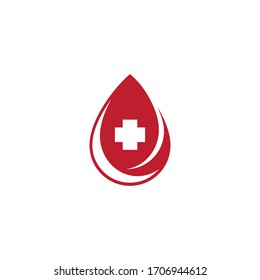 Icono de la plantilla de ilustración vectorial del logotipo de sangre
