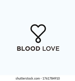 logo del amor de sangre. icono de sangre