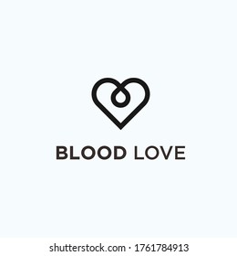 blood love logo. blood icon