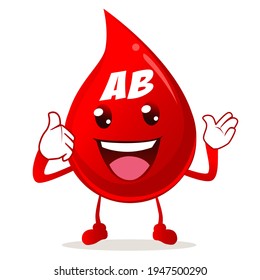 Blood mascot cartoon in vector