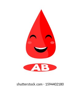 blood mascot with type AB