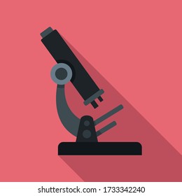 Blood microscope icon. Flat illustration of blood microscope vector icon for web design