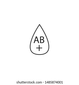 Blood minimal line icon vector