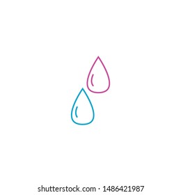 Blood minimal line icon vector