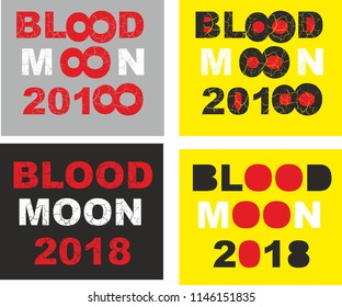 blood moon graphic design vector art