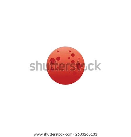 A blood moon icon vector is a high-quality, scalable digital illustration of a reddish full moon, ideal for microstock platforms.