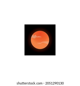 ilustración vectorial de luna de sangre