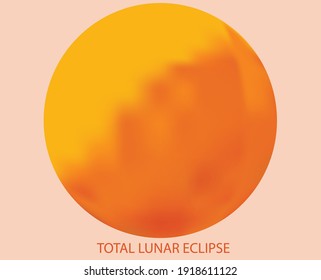 The blood moon vector good for total lunar eclipse illustration