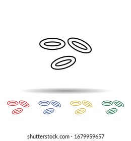 Mehrfarbiges Symbol blühen. Einfache dünne Linie, Vektorillustration von Symbolen für Blutspenden für i und ux, Website oder mobile Anwendungen