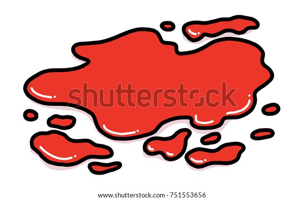 Blood On Floor Cartoon Vector Illustration Stock Vector (Royalty Free ...
