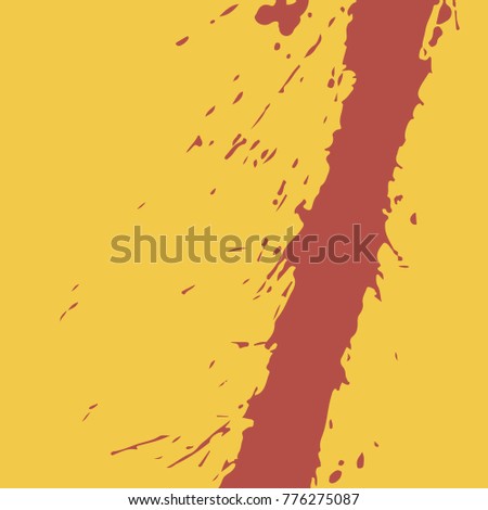 Blood on a yellow background, Kill Bill