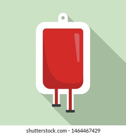 Blood pack icon. Flat illustration of blood pack vector icon for web design