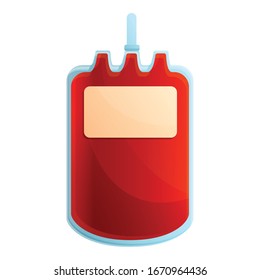 Symbol Blutpaket. Cartoon der Vektorillustration von Blutspuren Symbol für Webdesign einzeln auf weißem Hintergrund