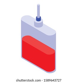 Blood package icon. Isometric of blood package vector icon for web design isolated on white background