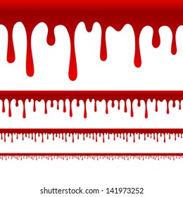 Blood Paint Drips Vector Wider Versions Stock Vector (Royalty Free ...