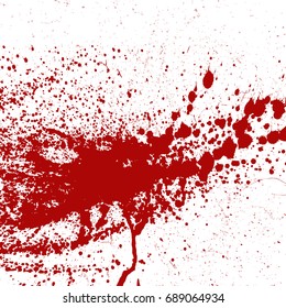Blood Or Paint Splatters Splash Spot Red Stain Blot Patch Liquid Texture Drop Grunge Abstract Dirty Mark Vector Illustration